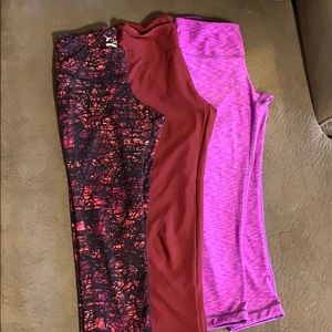 Capri length leggings, set of 3